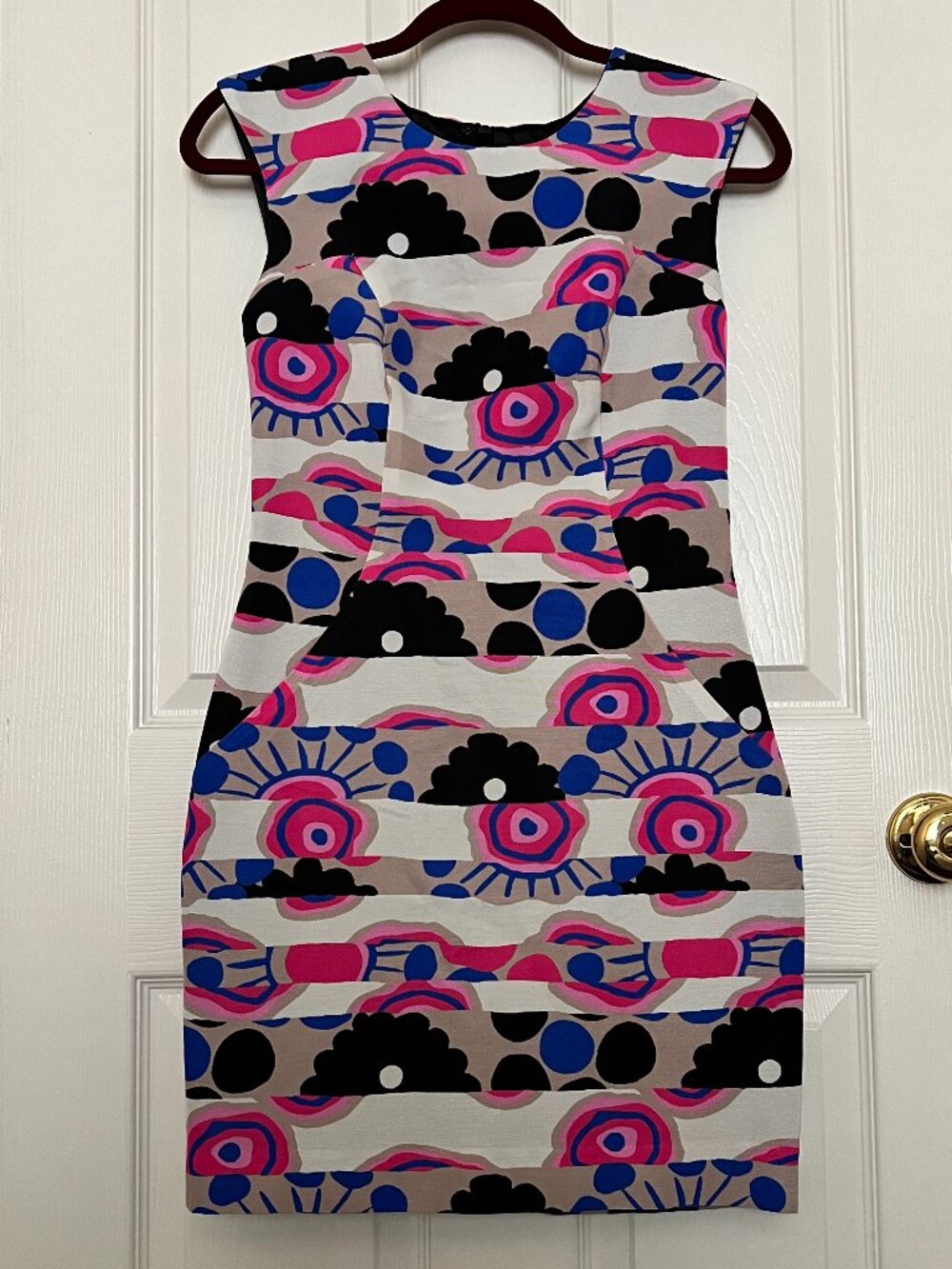 Milly Multi Metallic Zig-Zag Chevron Knit Mini Dress NWOT Size 2